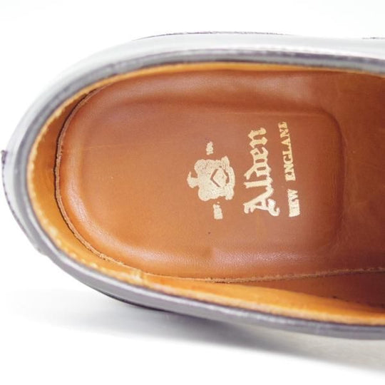 美品★オールデン 6D【定価￥136,080-★コードバン仕様/9901】バリーラスト/プレーントゥ/黒/メンズ/Alden★d881