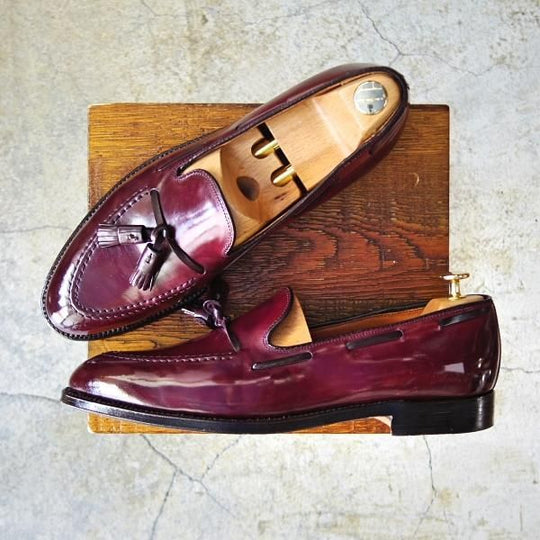 極美品★オールデン10.5C【定価￥133,920-★コードバン仕様/563】アバディーンラスト/タッセルローファー/赤茶/メンズ/Alden★d882