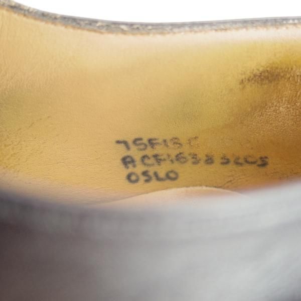 極上★チャーチ 75F/UK7.5【現行ロゴ★オスロ/OSLO/136ラスト】5都市ロゴ/ブレーントゥ/カーフ/黒/メンズ/Church's★d885