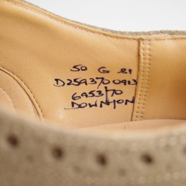 極美品★チャーチ 50G/UK5【バーウッドのカジュアル仕様モデル★DOWNTON】81ラスト/フルブローグ/スエード/薄茶/メンズ/Church's★d886