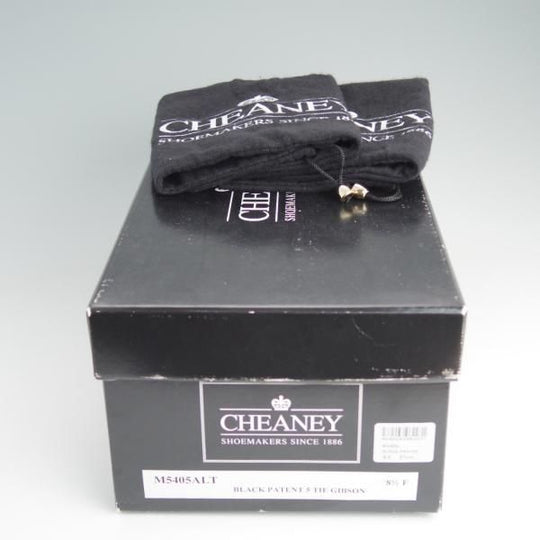 未使用★(英)チーニー 8.5F【★プレーントゥ/M5405/1066ラスト】パテントレザー/黒/メンズ/CHEANEY★d900