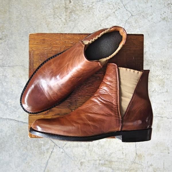 ★(伊)シルヴァノ・ラッタンジ SiZE 40【貴重★アダムエロぺ別注/AKASHI/992】サイドゴアブーツ/カーフ/茶/Silvano Lattanzi★d903