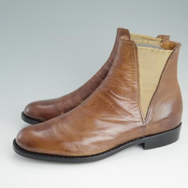 ★(伊)シルヴァノ・ラッタンジ SiZE 40【貴重★アダムエロぺ別注/AKASHI/992】サイドゴアブーツ/カーフ/茶/Silvano Lattanzi★d903