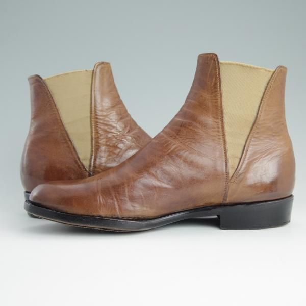 ★(伊)シルヴァノ・ラッタンジ SiZE 40【貴重★アダムエロぺ別注/AKASHI/992】サイドゴアブーツ/カーフ/茶/Silvano Lattanzi★d903