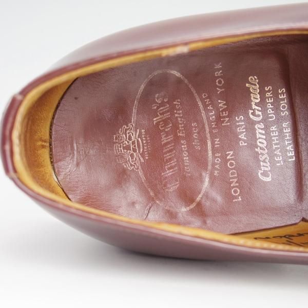 極上★チャーチ 55F/UK5.5【旧チャーチ★ブックバインダーカーフ/3都市ロゴ】69Rラスト/Everdon/サイドエラスティック/茶/Church's★d905