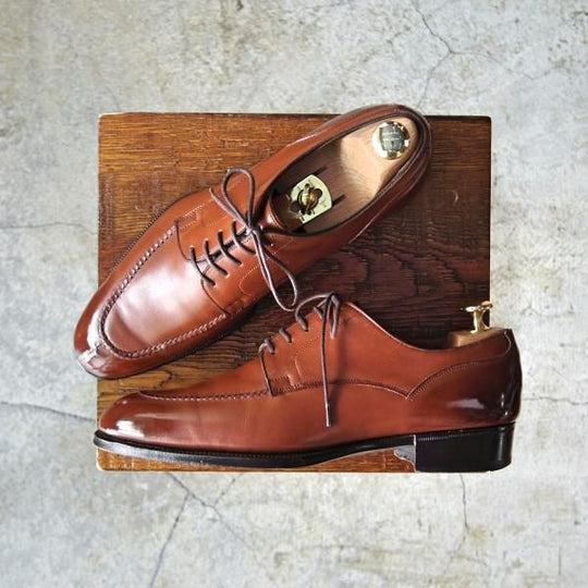 極上★(英)ガジアーノ&ガーリング 5.5E【定価￥216,000-★EG/ドーバー似寄モデル】ISHAM/GG06ラスト/Uチップ/茶/GAZIANO&GIRLING★d907