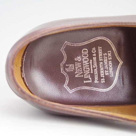 極上★(英)ニュー&リングウッド SIZE 8【貴重★QA11/ホールカット】カーフ/濃茶/メンズ/リーガル/REGAL/NEW&LINGWOOD★d909