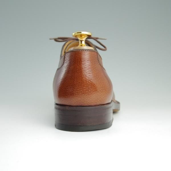 美品★(伊)タニノクリスチー SIZE 6【高額★ノルベジェーゼ製法】ストレートチップ/グレインレザー/茶/メンズ/TANINO CRISCI★d911