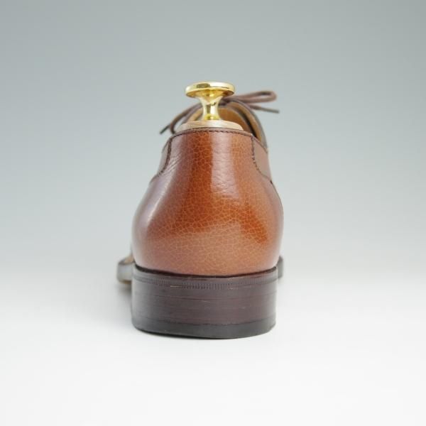 美品★(伊)タニノクリスチー SIZE 6【高額★ノルベジェーゼ製法】ストレートチップ/グレインレザー/茶/メンズ/TANINO CRISCI★d911