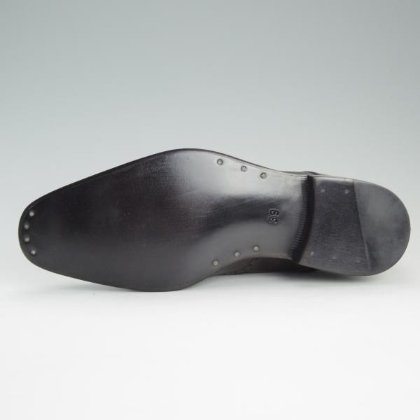 新品★(伊)ORTIGNI/オルティーニ SIZE 39【コンビ仕様★カーフ×グレインレザー】ダブルモンク/濃茶/メンズ★d914