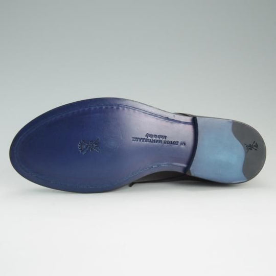 新品★(伊)ストール・マンテラッシ SIZE 5【貴重★ブラックラピド製法/プレーントゥ】濃茶/メンズ/SUTOR MANTELLASSI★d915