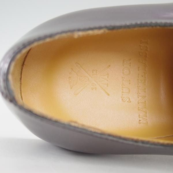 新品★(伊)ストール・マンテラッシ SIZE 5【貴重★ブラックラピド製法/プレーントゥ】濃茶/メンズ/SUTOR MANTELLASSI★d915