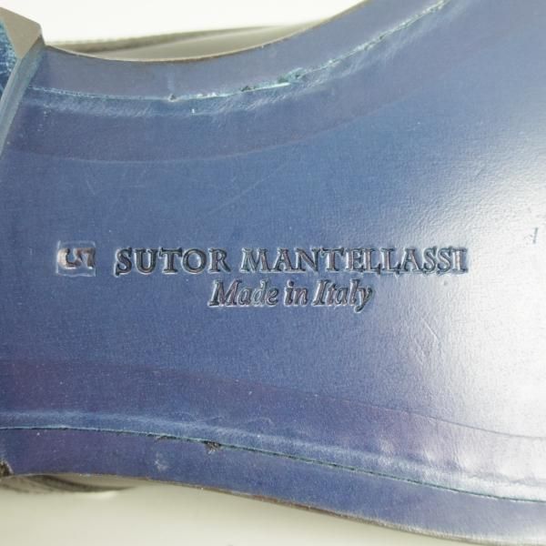 新品★(伊)ストール・マンテラッシ SIZE 5【貴重★ブラックラピド製法/プレーントゥ】濃茶/メンズ/SUTOR MANTELLASSI★d915