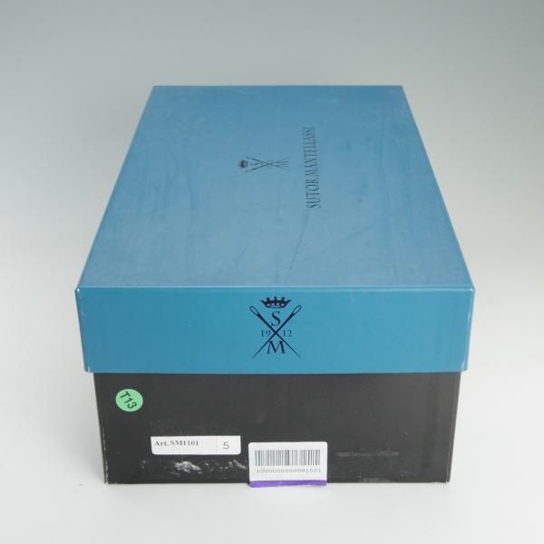 新品★(伊)ストール・マンテラッシ SIZE 5【貴重★ブラックラピド製法/プレーントゥ】濃茶/メンズ/SUTOR MANTELLASSI★d915