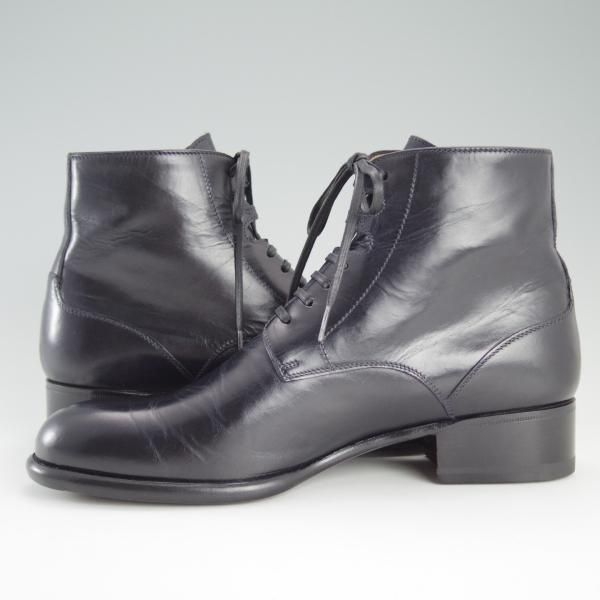 未使用★(伊製)Le Yucca's/レユッカス(レディース) SIZE 37.5【貴重★エンツォ・ボナフェ製/ブーツ】カーフ/黒/Enzo Bonafe★d916