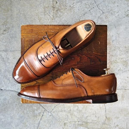 極上★(米)アレンエドモンズ 8D【定価￥74,520-★パークアベニュー/Park Avenue】ストレートチップ/カーフ/茶/ALLEN EDMONDS★d919