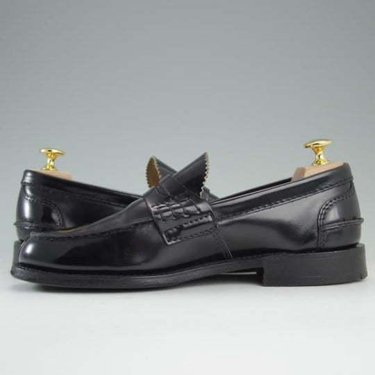 極上★チャーチ 60G/UK6【★コインローファー/TUNBRIDGE】126ラスト/4都市ロゴ/ポリッシュドバインダーカーフ/黒/メンズ/Church's★d920