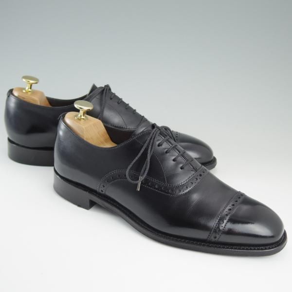 美品★(英)チーニー 6.5E【定価￥74,520-★クォーターブローグ/ROGER】6184ラスト/カーフ/黒/メンズ/CHEANEY★d922