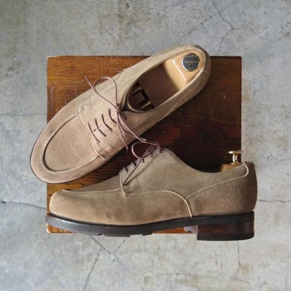 極上★パラブーツ SIZE 7【ドレス仕様シャンボード★CHAMBORD】Uチップ/アクティブソール/スエード/薄茶/メンズ/Paraboot★d923