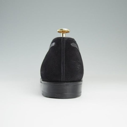 美品★(英)グレンソン 9E【★タッセルローファー/22371-545】スリッポン/スエード/黒/メンズ/GRENSON★d924