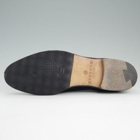美品★(英)グレンソン 9E【★タッセルローファー/22371-545】スリッポン/スエード/黒/メンズ/GRENSON★d924