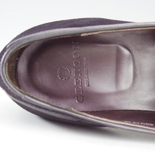 美品★(英)グレンソン 9E【★タッセルローファー/22371-545】スリッポン/スエード/黒/メンズ/GRENSON★d924