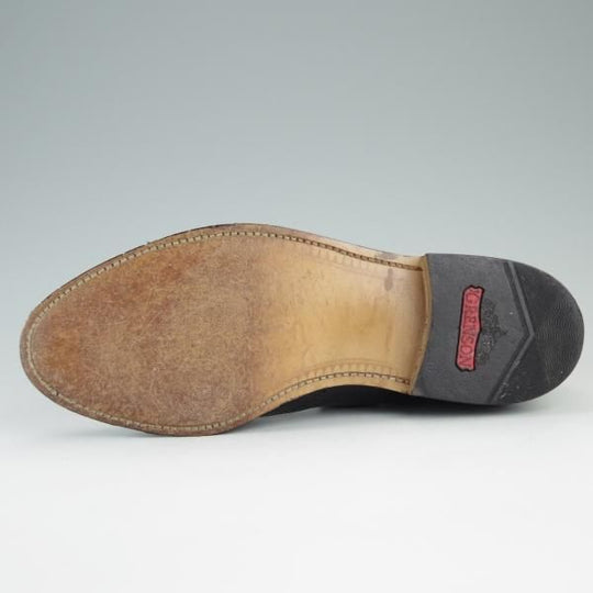 美品★(英)グレンソン 6G【★フルブローグ/6373-01】ウイングチップ/ポリッシュレザー/黒/メンズ/GRENSON★d925