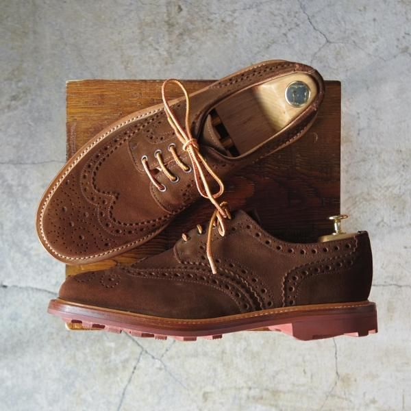 美品★(英)サンダース製 UK8.5/US9.5【リッジウェイソール仕様★マークマクナイリー別注】フルブローグ/SANDERS/MARK MCNAIRY★d926