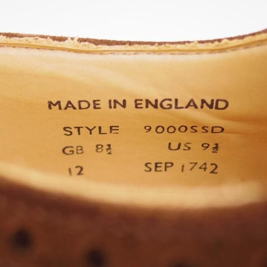 美品★(英)サンダース製 UK8.5/US9.5【リッジウェイソール仕様★マークマクナイリー別注】フルブローグ/SANDERS/MARK MCNAIRY★d926