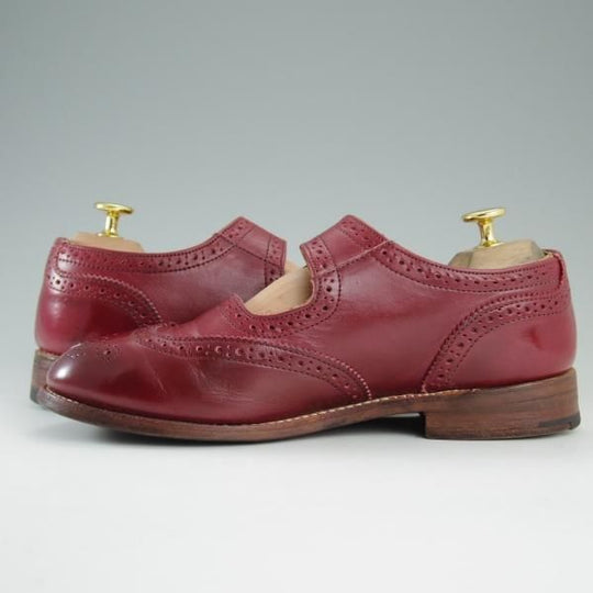 極上★トリッカーズ(レディース) SIZE 6【★メリージェーン/L6011/MARRY JANE】ウイングチップ/カーフ/赤/Tricker's★d929
