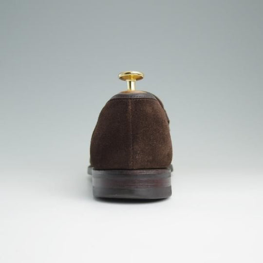 極上★クロケット&ジョーンズ 6.5E【★コインローファー/376ラスト/RICHMOND 2】シティソール/スエード/濃茶/メンズ/Crockett&Jones★d887