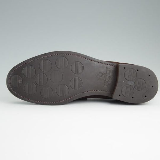 極上★クロケット&ジョーンズ 6.5E【★コインローファー/376ラスト/RICHMOND 2】シティソール/スエード/濃茶/メンズ/Crockett&Jones★d887