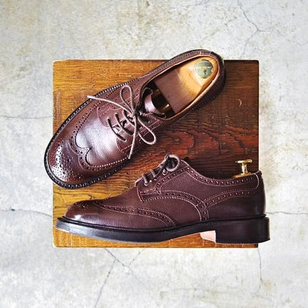 美品★トリッカーズ(レディース) SIZE 5【貴重★グレインレザー/Jack Cllection/L5453】カントリーシューズ/濃茶/短靴/Tricker's★d931