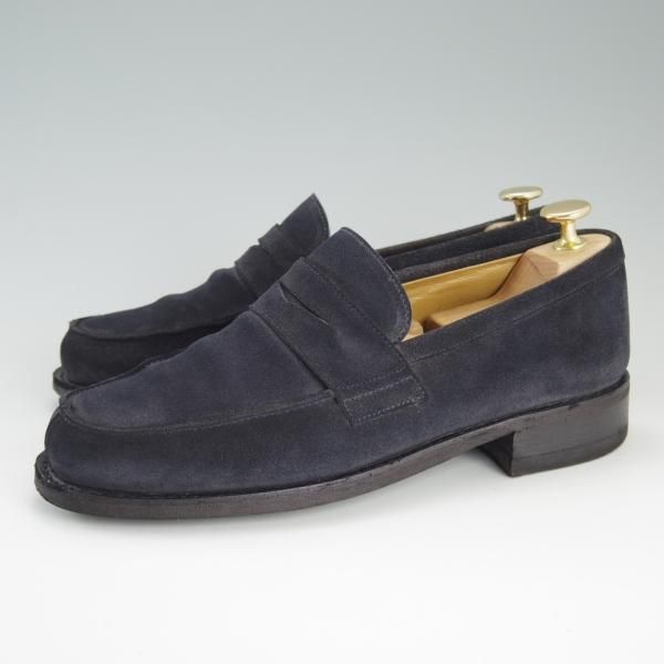 極上★パラブーツ SIZE 5【定番★DAX/ギャラクシーソール仕様】ダックス/コインローファー/スエード/紺/メンズ/Paraboot★d932