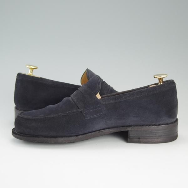 極上★パラブーツ SIZE 5【定番★DAX/ギャラクシーソール仕様】ダックス/コインローファー/スエード/紺/メンズ/Paraboot★d932