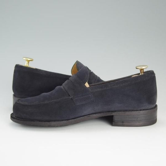 極上★パラブーツ SIZE 5【定番★DAX/ギャラクシーソール仕様】ダックス/コインローファー/スエード/紺/メンズ/Paraboot★d932