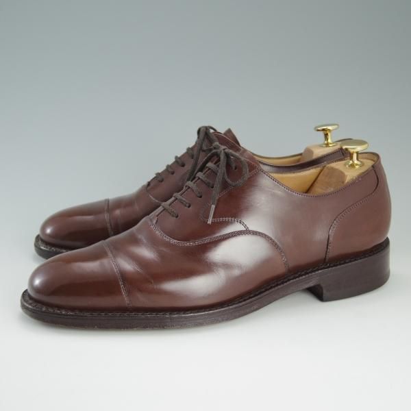 極上★チャーチ 75F/UK7.5【貴重★ブックバインダーカーフ/100ラスト】4都市ロゴ/ストレートチップ/茶/メンズ/Church's★d933