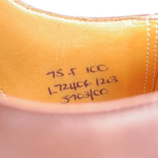 極上★チャーチ 75F/UK7.5【貴重★ブックバインダーカーフ/100ラスト】4都市ロゴ/ストレートチップ/茶/メンズ/Church's★d933