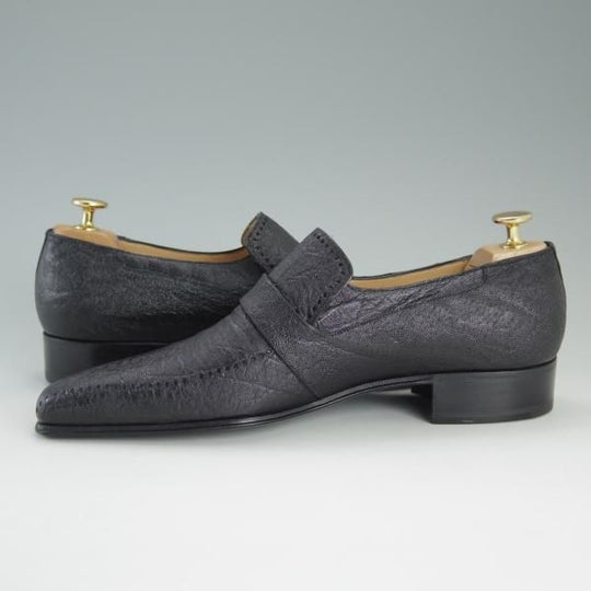 ほぼ未使用★(伊)アルティオリ SIZE 7.5【定価￥168,000-★象革/エレファントレザー】モンクストラップ/黒/メンズ/ARTIOLI★d935