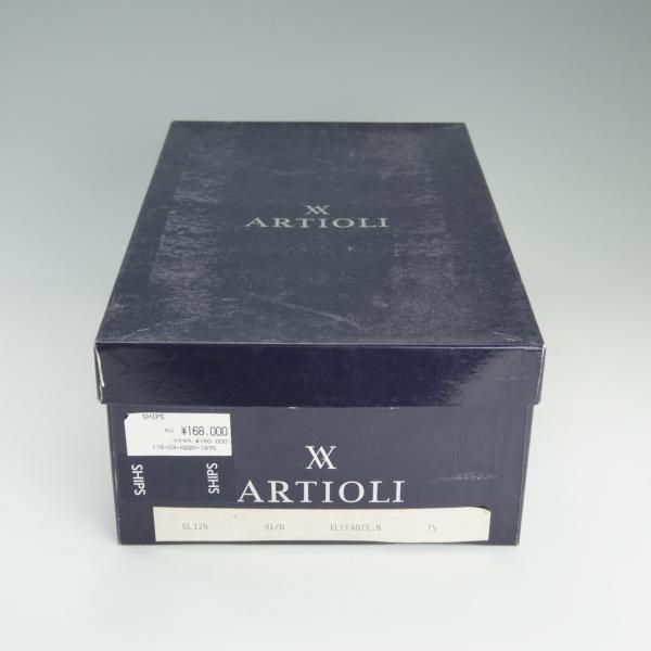 ほぼ未使用★(伊)アルティオリ SIZE 7.5【定価￥168,000-★象革/エレファントレザー】モンクストラップ/黒/メンズ/ARTIOLI★d935