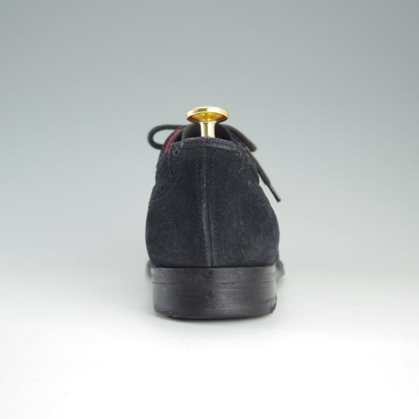 極上★トリッカーズ(レディース) SIZE 4.5【★カントリーシューズ/L7290】ウイングチップ/フルブローグ/スエード/紺/短靴/Tricker's★d936