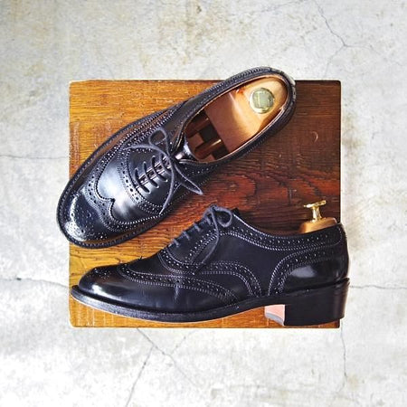 極上★トリッカーズ(レディース) SIZE 6【★カントリーシューズ/L5943】ウイングチップ/フルブローグ/カーフ/黒/短靴/Tricker's★d937