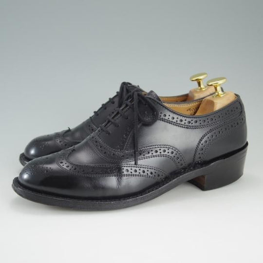 極上★トリッカーズ(レディース) SIZE 6【★カントリーシューズ/L5943】ウイングチップ/フルブローグ/カーフ/黒/短靴/Tricker's★d937