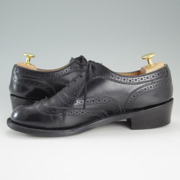 極上★トリッカーズ(レディース) SIZE 6【★カントリーシューズ/L5943】ウイングチップ/フルブローグ/カーフ/黒/短靴/Tricker's★d937