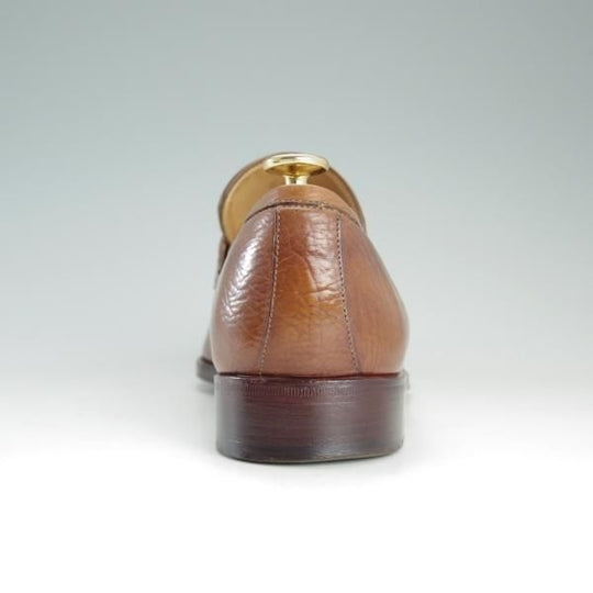 極上★(伊)アンジェロ・マネッティ SIZE 5.5【定価10万円程度★グッドイヤーウェルテッド製法】ローファー/茶/Angiolo Manetti★d939