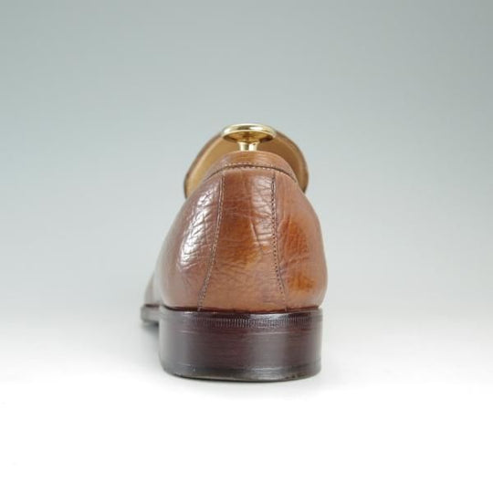 極上★(伊)アンジェロ・マネッティ SIZE 5.5【定価10万円程度★グッドイヤーウェルテッド製法】ローファー/茶/Angiolo Manetti★d939