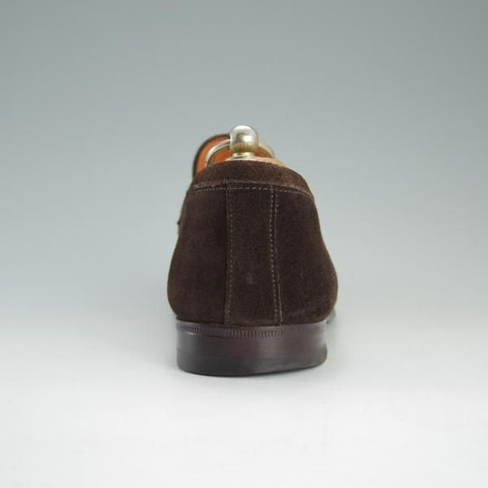 極上★(伊)サントーニ SIZE 4.5【貴重★BEAMS F別注/コインローファー】スエード/濃茶/メンズ/ビームス/Santoni★d940