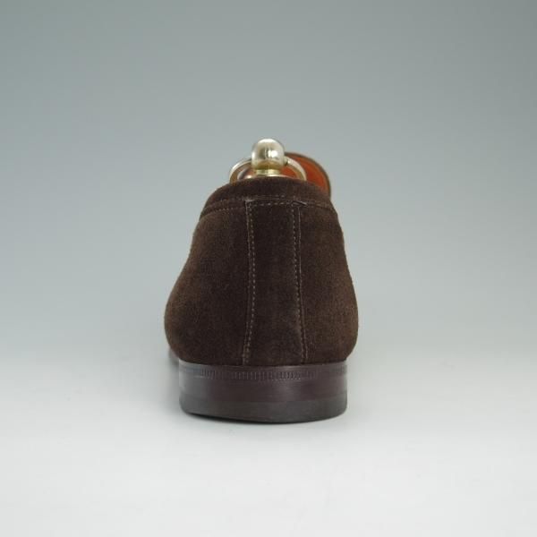 極上★(伊)サントーニ SIZE 4.5【貴重★BEAMS F別注/コインローファー】スエード/濃茶/メンズ/ビームス/Santoni★d940