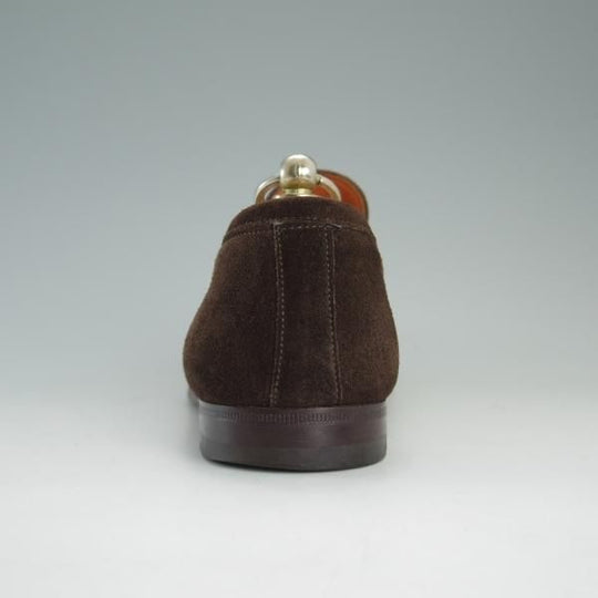 極上★(伊)サントーニ SIZE 4.5【貴重★BEAMS F別注/コインローファー】スエード/濃茶/メンズ/ビームス/Santoni★d940