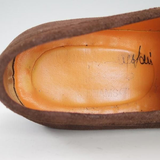 極上★(伊)サントーニ SIZE 4.5【貴重★BEAMS F別注/コインローファー】スエード/濃茶/メンズ/ビームス/Santoni★d940